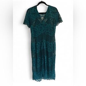 Donna Ricco New York Green Lace Sheath Dress size 6